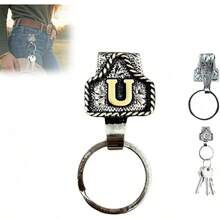 Decoraciones Del Llavero Del Soporte De Llave Occidental Para Cinturón Metal Metal Clip Clip Llavero Para Hombres Viajes Negocios Esencial Cinturón - U - Ver 10