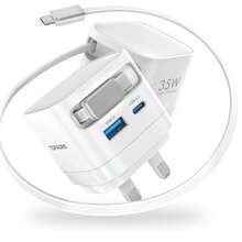 Topadre 65W USB-C Fast Charger With Retractable Cable, 3-Port GaN Charger, UK Standard Plug Power Adapter, Compatible With Smartphones, Laptops, Tablets And Other Devices. - UK Plug(220-240V) - View 10