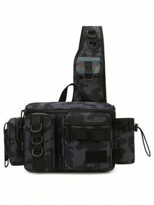 1 حقيبة صيد متعددة الوظائف للرجال للاستخدام في الهواء الطلق، حقيبة قضبان الصيد من نايلون أكسفورد قوي، حقيبة تخزين معدات الصيد المحمولة مع نقاط تعليق ومستويات متعددة، هدية صيد مثالية للهواة في الهواء الطلق - متعدد الألوان - مشاهدة 15