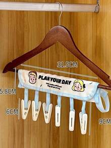 Lazy School Hotel Artifact Folding Portable Fabric Hanger Business Travel Underwear Socks Drying Hanger Clip - Multicolor - View 5