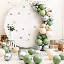 Globos Verde Salvia, Diferentes Tamaños (18, 12, 10, 5 Pulgadas), Juego de Arco de Globos de Látex Verde Aguacate, Adecuado para Cumpleaños, Graduación, Baby Shower, Boda Bohemiana, Aniversario, Bautizo, Decoración de Fiesta con Tema de Jungla Safari - Aguacate verde - Ver 6