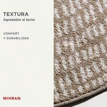 Mihran Alfombra para Sala Estilo Moderno Alfombras para Recamara Natural Decoración Hogar Moderno Versátil y Facil de Lavar Tapetes para Sala de Pelo Corto Sintetico 90X90 cm - Ataúd Vera - Ver 3