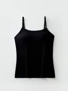 3 Pcs Women's Pajamas,Built-In Bra,  Bottoming Vest T-Shirt, Seamless Design, Yoga And Casual Layering Undershirt - 黑色+白色+灰色 - 查看 6