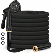 25-75英尺超长可伸缩螺旋花园软管套装，带强力喷嘴 - 耐用乙烯基材质，节水乳胶内芯，欧标接头，3/4英寸管径，适用于高效园艺、灌溉和户外清洗。 - 彩色 - 查看 11