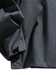 Men's Lightweight Casual Hooded Jacket, Loose Versatile Windbreaker, Spring/Autumn Zipper Design Utility Jacket, Suitable For Daily Wear, Gatherings, Hiking, Trekking And Various Occasions - Dark Grey - View 4