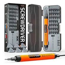 46 In 1 Mini Precision Electric Screwdriver Kit, 500mAh Lithium-Polymer Battery Brushless Motor, USB Rechargeable 46 Bits, Silent High Torque Reverse Rotation For Phone PC Repair Home DIY - Bộ đồ màu cam - Xem 3