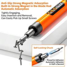 46 In 1 Mini Precision Electric Screwdriver Kit, 500mAh Lithium-Polymer Battery Brushless Motor, USB Rechargeable 46 Bits, Silent High Torque Reverse Rotation For Phone PC Repair Home DIY - Bộ đồ màu cam - Xem 9