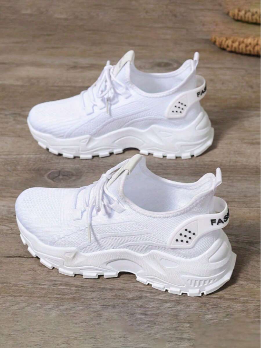 Women's Running Shoes Casual Breathable Sports Shoes Fashionable Lightweight Sneakers - trắng - Xem 1