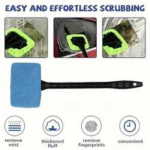 Car Front Windshield Cleaning Brush, Car Interior, Home Dust Removal, Dehumidification, Window Scratching, Towel Sponge And Scratch-Free Cleaning Tool Set - Màu xanh lam - Xem 8