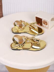 1 Pair Children Tassel PU Casual Fashion Sandals, Suitable For Summer - Gold - View 5