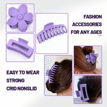22pcs Purple Hair Care & Massage Set, Suitable For Women, Includes Hair Clips, Hair Ties, Wristbands, Scrunchies, Massage Tools, Face Brush, Scalp Brush, Comes With Luxury Cosmetic Bag, Great For Daily Skincare, Face Massage, Hair Accessories, Best Gift Choice - Multicolor - View 7