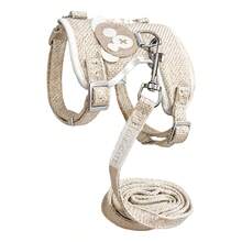 Correa Pechera Tela Ajustable Diseño Osito Mascota Pequeñas - Camel - Ver 1