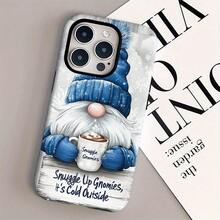 Funda para Teléfono: Navidad Invierno Nieve Elfo Chocolate Caliente Linda Funda de Película 2 en 1 - Diseño de Doble Capa Resistente, Proporciona Excelente Protección, Duradera y Antigolpes, Adecuada para iPhone 16, 15, 14, 13, 12, 11, 8, 7, X, XS, XR, Plus, Pro, Max, SE2, SE3, Regalo de Cumpleaños Perfecto - Colores mixtos 1 - Ver 2