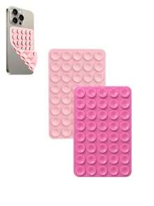 强力抓握硅胶手机壳，带双面吸盘支架 - 免提支架，适合自拍和视频，手机配件兼容 、Android 手机，生日礼物，家人、朋友手机支架，手机支架，手机配件 - 多色 - 查看 33