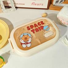 Hộp cơm bento hình chuột lang nước dễ thương - Hộp cơm trưa di động, hộp đựng thức ăn chịu nhiệt kèm thìa và dĩa, thích hợp cho trường học, văn phòng, cắm trại và dã ngoại, có thể dùng làm hộp đựng trái cây, chỉ rửa bằng tay, không cần điện, thích hợp cho trường học, văn phòng, hoạt động ngoài trời, cắm trại, khay đựng thức ăn | Hộp cơm bento chia ngăn | Hộp cơm trưa - Nhiều màu - Xem 6