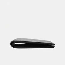 Coach ID Bifold Wallet Soft Leather Slim Minimalist Wallet In Signature Canvas,Six Credit Card Slots,Black - 黑灰色 - 查看 6