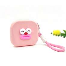 New Heart-Shaped Small Square Pouch, Coin Purse, Lipstick Case, Card Holder, Bluetooth Earphone Storage Bag, Handheld Soft Silicone Card Key Coin Purse, Multi-Function Waterproof Silicone Storage Pouch, Holiday Gift - Multicolor - View 29