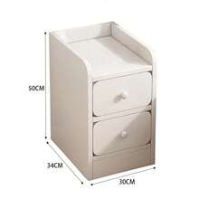 Slim Narrow Bedside Table Drawer Sofa Side End Tables Bedroom Storage Nightstand - Multicolor - View 4