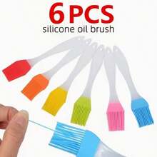 1pc/6pcs Silicone Basting Brush, Home Baking Brush, Outdoor BBQ Brush, Kitchen Accessories Tool, DIY Baking Tool Cream Brush, For Home Baking And Grilling, Bread Pancake Silicone Brush, Home Kitchen Tool, Silicone Brush, Oil Brush, Cookware, Kitchen Gadgets, Kitchen Utensils, Baking Tools - Multicolor - View 11