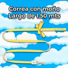 Correa Pechera Tela Ajustable Diseño Flores Mascota Pequeñas - Amarillo - Ver 5