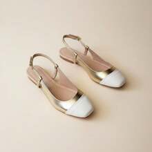 Women's Slingback Gold Comfort Sneakers - 金色 - 查看 5