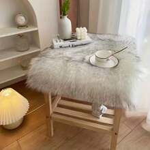 1pc Fluffy Faux Sheepskin Rug, Multi-Color Carpet, Soft Rug, Home Decor, Modern Artificial Fur Dining Table And Desk Plush Mat, Room Decoration, Washable Carpet - Multicolor - View 5