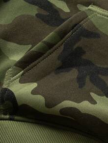 Two Pieces Men's Camouflage Hooded Long-Sleeve Sweatshirt And Pants Set, A Casual And Stylish Outdoor Outfit, Suitable As A Gift. - Multicolor - View 6