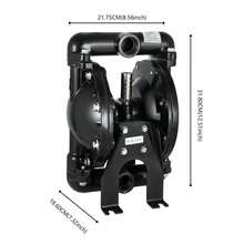 ZhdnBhnos Air-Operated Double Diaphragm Pump 1 Inch Inlet Outlet Aluminum Air Diaphragm Pump 35 GPM Max 120PSI For Industrial Use QBY4-25L-1inch - Variant2 - View 3