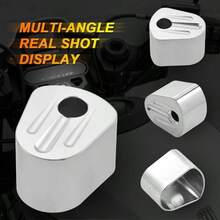 Ignition Switch Cover Motorcycle Accessory Cut Billet Aluminum Compatible With Har Ley Touring Street Road Glide 2007 - 2013Black - NO2-silver - View 4