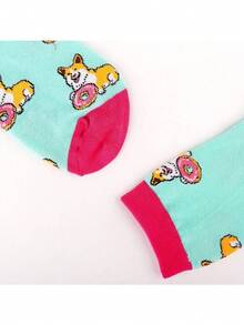 5 Pairs Of Women's Sloth Socks Corgi Socks, Women's Socks, Fun And Cute Socks, Women's Gifts - Multicolor - View 11