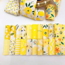 40pcs Pure Cotton Yellow And Green Patchwork Jelly Rolls, Quilted And Patchwork Technique. Suitable For Quilting, Handicrafts, Sewing, Gift Wrapping, Party Wrapping, Etc. - 彩色 - 查看 3