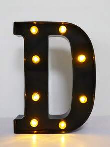 1pc 21.8cm/8.58in Holiday Party Lighting Decor, Christmas Decoration Light, Outdoor LED Light, Digit 0-9, Letter A-Z, Christmas Decoration Digit Light, Holiday Accessories, Wedding Birthday Party Supplies, Room Scene Decor - Black - View 38
