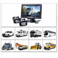 GEARZAAR Car Reversing Camera 4Pin + 7" LCD Monitor Truck Bus Van Rear View Kit 12V - Default - View 10