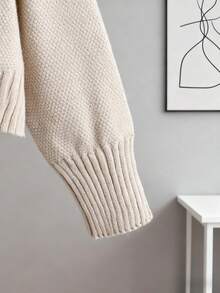 Women's Knit Sweater & Wide-Leg Pants Set - Multiple Colors, Ultra-Soft Warm Fabric,  Casual Two-Piece Outfit For Fall/Winter Coziness! - 杏色 - 查看 5