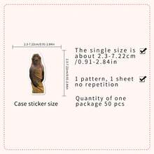 50pcs Monkey Theme Stickers, Cute Cartoon Monkey Stickers With Funny Poses And Expressions, Crazy Gorilla Sticker Pack, Decorative DIY Stickers For Notebook, Computer, Scrapbook, Luggage, Water Bottle, Phone, Etc. - Multicolor - View 5