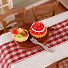 Dollhouse Miniature Food Play Coffee Sandwich Cake Beverage Set Mini Restaurant Breakfast Afternoon Tea Desktop Decoration
