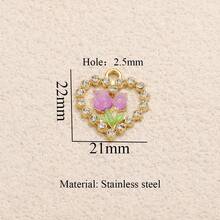 1件不锈钢时尚吊坠，玫瑰、冰淇淋、糖果、心形，DIY珠宝配件，项链耳环，不锈钢女士珠宝吊坠 - 吊墜19 - 查看 20