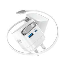 Topadre 65W USB-C Fast Charger With Retractable Cable, 3-Port GaN Charger, UK Standard Plug Power Adapter, Compatible With Smartphones, Laptops, Tablets And Other Devices. - UK Plug(220-240V) - View 3