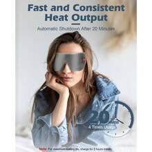 Grehge Eye, Washable Dry Eye Warm Eye Compress with Flaxseed, Eye Heating Pad Stye Sinus Blepharitis MGD Eye Fatigue Gifts Men Women - Gris - Ver 4