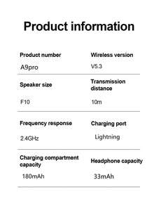 TWS Wireless Earphone, Headphone, Earbuds- Compatible With Apple & Android, Sweat Resistant Earphones, Up To 24 Hours Of Battery Life- White,Ear Phones>Wireless,Airbus's, Headphone - trắng - Xem 9