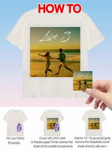 Customized Iron-On Stickers Heat Transfer Stickers T-Shirt Vinyl DTF Heat Transfer Photo Name Sublimation Printing Chest Logo DIY Iron-On Vinyl T-Shirts Clothing Decoration DTF Transfer Film Personalized - Multicolor - View 8