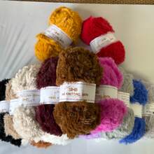 8 Balls*50G Faux Mink Polyester Fur Yarn, Soft & Fine Texture, Rich Colors, Non-Shedding & Pilling, Easy To Knit Hats, Scarves, Blankets, Autumn/Winter Handmade DIY Gift, Approx. 32m/34yd Per Ball