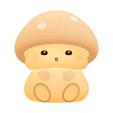 Mushroom Night Light, White/Yellow Silicone, Touch Control, 3 Brightness Levels, 7 Color Changing, LED, USB Rechargeable Night Lamp - 菇 - 查看 5