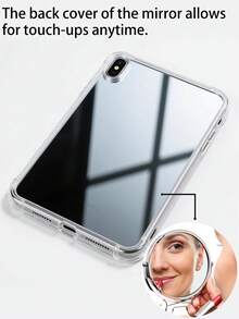 1个双面高清花卉图案平板电脑保护套，兼容iPad 10/9/11（2025款），多功能镜面后盖，耐磨防摔，自动唤醒/睡眠，多角度支架带笔槽，办公学习必备，非磁性保护套，圣诞礼物，2026新年礼物 - 粉色 - 查看 4