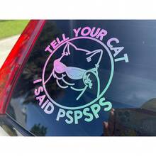 Decals, Funny Cat Meme Sticker, Vinyl Decal For Car Truck Van SUV Window,  Tumbler Stickers, Cute Internet Meme Journal Cat Lover Stickers,DecalTellyourcatIsaid(5.75inch) - 貼紙告訴你的貓我說(5.75吋) - 查看 4