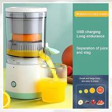 LÈRFM Multifunctional Juicer, Automatic Home Juicer, Separate Portable Orange Juice Cup, USB Charging, Detachable Design, Button Control - Perfect For Enjoying Fresh Juice At Home - White - View 3