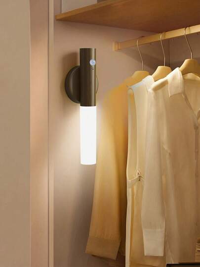 1pc Rechargeable Motion Sensor Wand Light, Magnetic, Can Be Placed On Bureau Or Stuck Wall, Temperatures, LED ative Lamp Entryway, Bedside, Desk, Wardrobe, Living Room, Bedroom, Staircase, Indoor Lighting, Home view 5