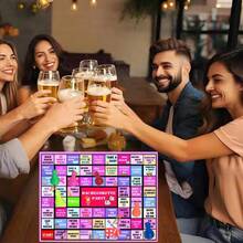 Adult Drunk Game Party Small Drunk Land Drinking Adult Board Game Waterproof Game Paper Women's Night, Birthday, Family Game, Single Party Game, 21 Years Old And Above, 2-6 Players - Multicolor - View 6