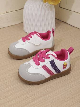 1 par de zapatos casuales de caña baja para niños en primavera/otoño, zapatos suaves y transpirables para niños, zapatos para caminar de bebé y niño pequeño