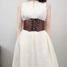 1pc Vintage Women's Wide Waist Belt, Elastic Waist Cincher, Plus Size - Multicolor - View 21